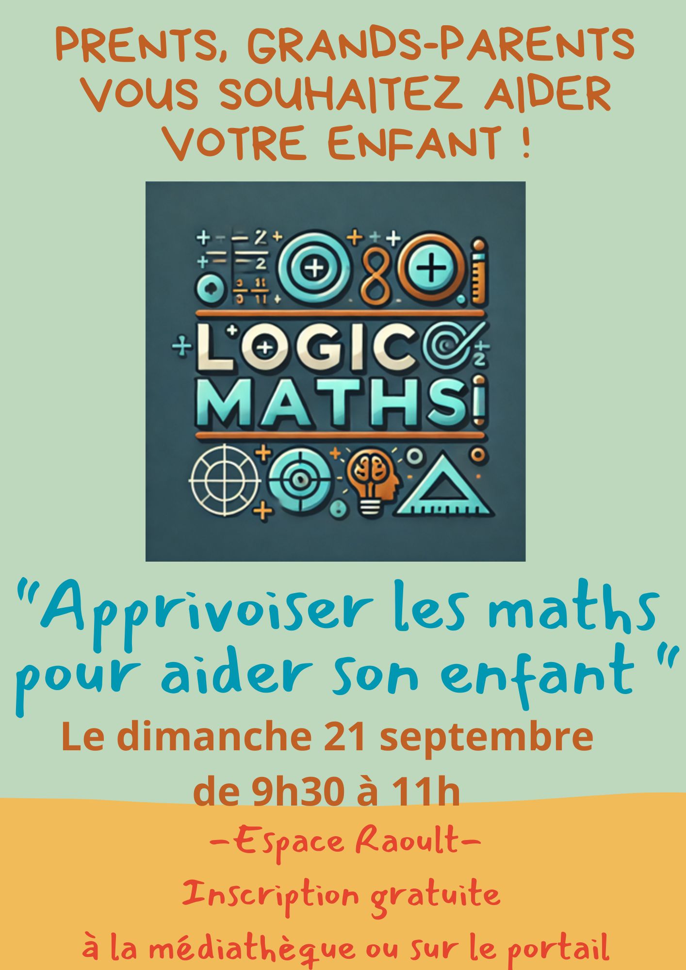 apprivoiser maths parents flyer