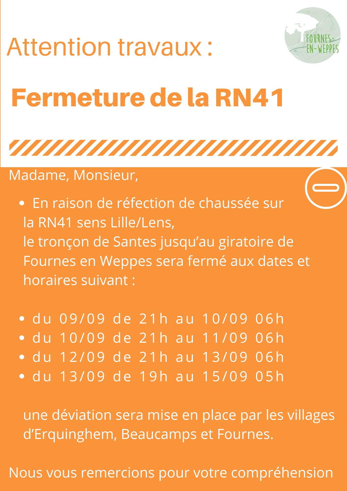 travaux RN41