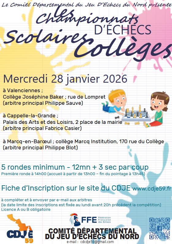 Affiche Scolaires Colleges 2026